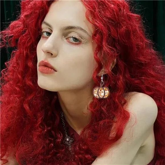 Pumpkin Earrings - Picture 4 of 7